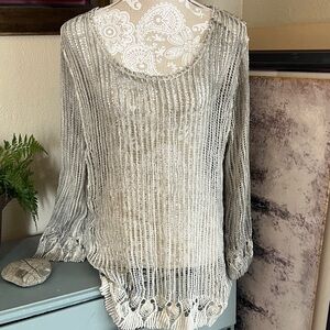 Mystree Cream Textured Women's Blouse